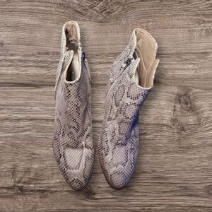 Women's Snakeskin Ankle Boots